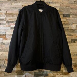 GAP Bomber Jacket Men's M True Black Water-Resistant Fabric, Like New